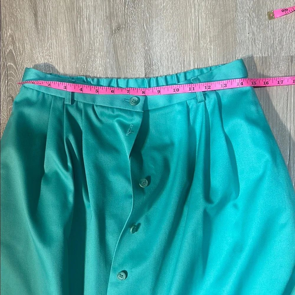 SOLD Weathervane Green Vintage Midi A-line Skirt for Casual Wear - Picture 6 of 7